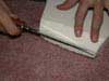 cutting slit in foam