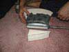 padding back of axe blade